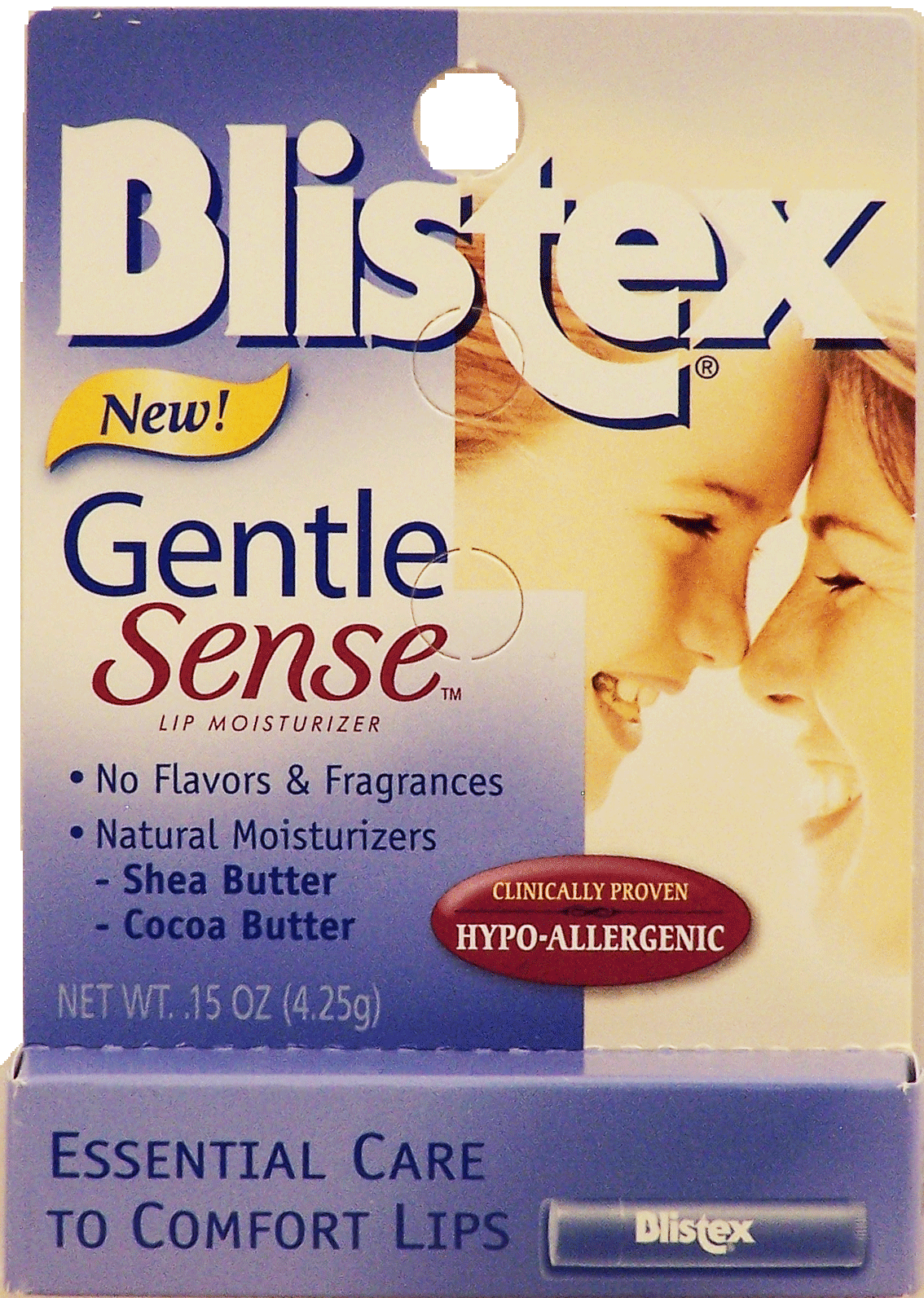 Blistex&nbsp;Gentle Sense&nbsp;lip moisturizer, no flavors & no fragrances, shea butter, cocoa butter, hypo-allergenic Full-Size Picture